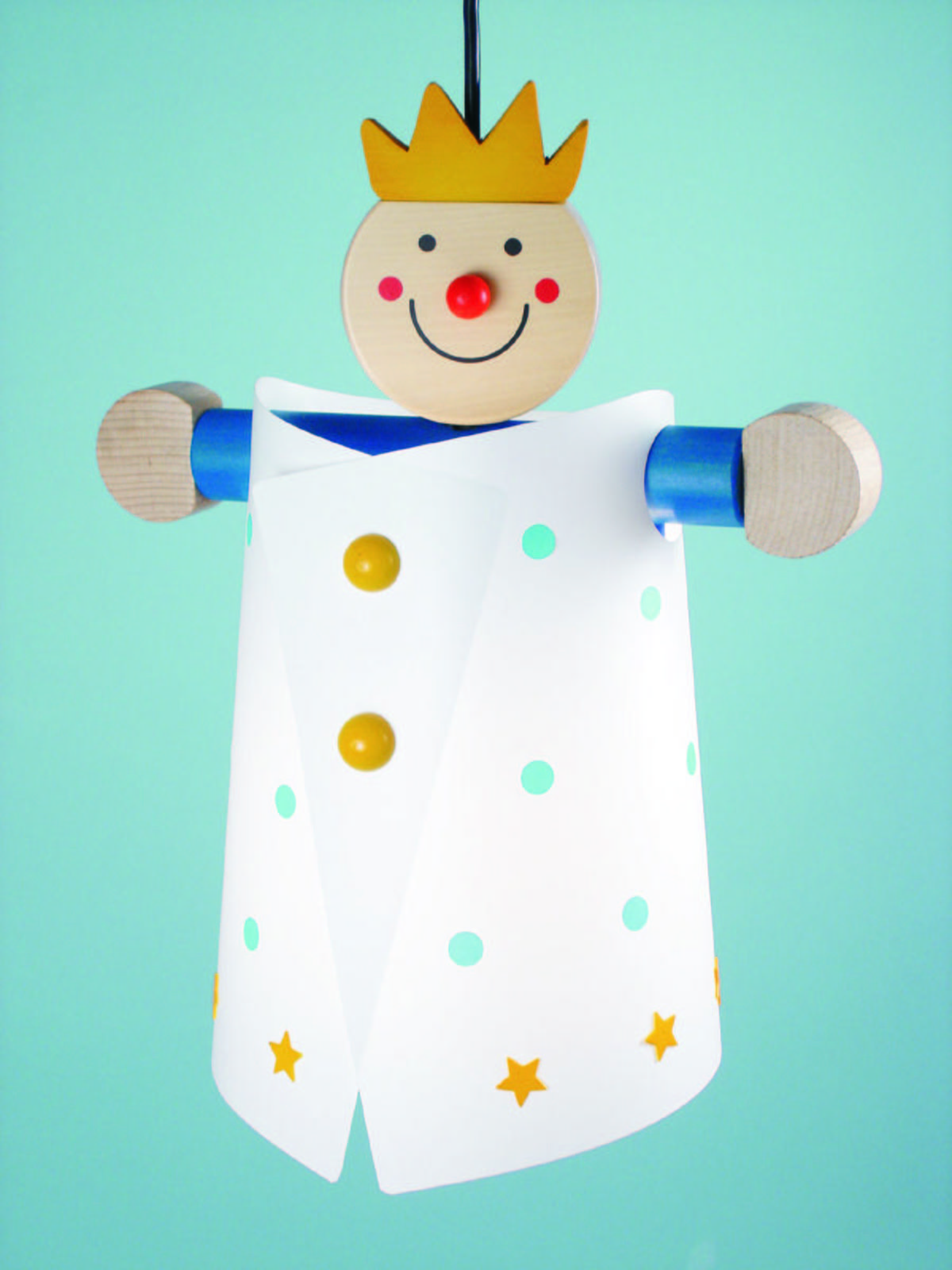 Kinderhängeleuchte 192 Prinz - Multicolor, Basics, Holz/Kunststoff (30/20/40cm) - Niermann