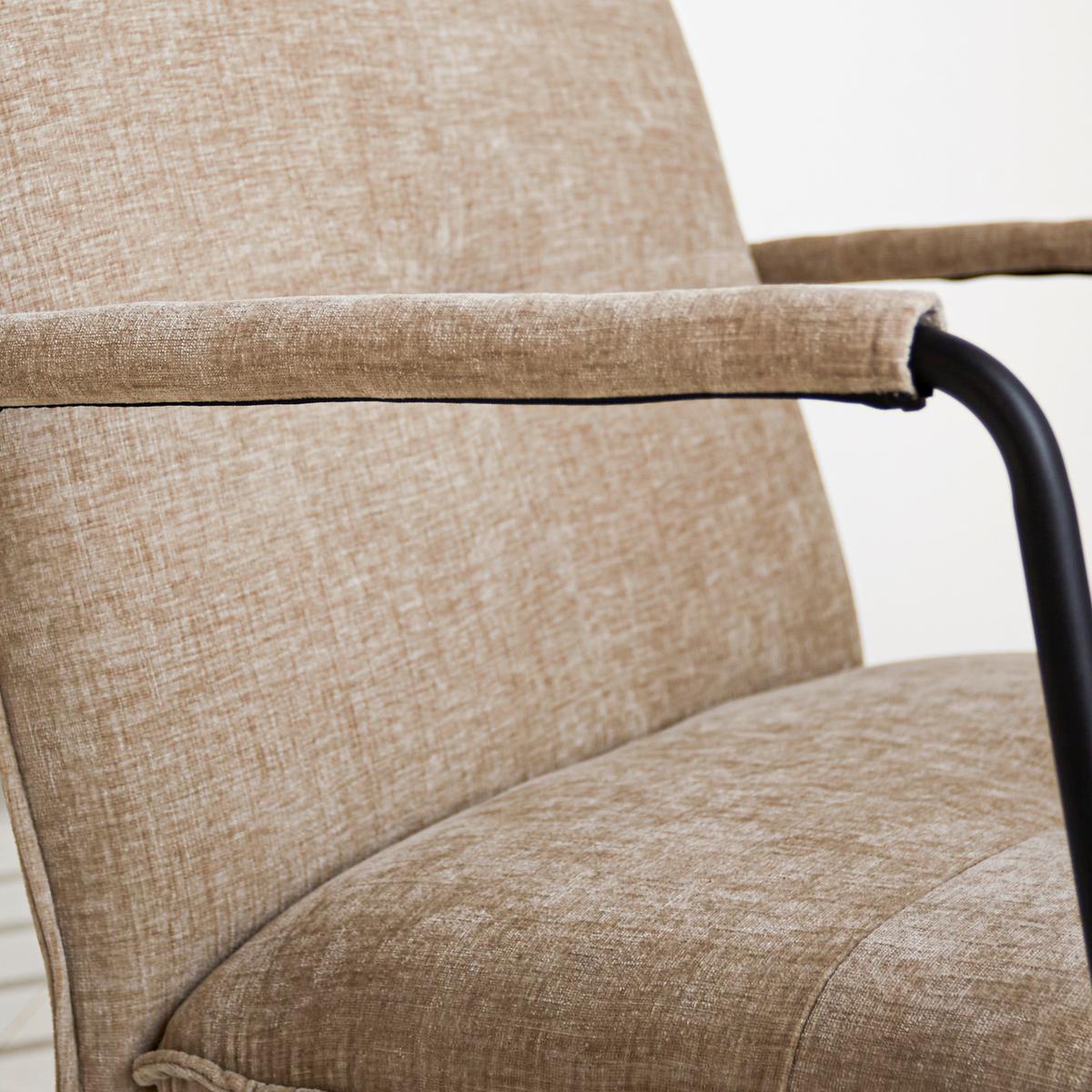 Sessel Bilbao Beige B: 65 cm - Beige/Schwarz, MODERN, Textil (65/80/68cm) - MID.YOU