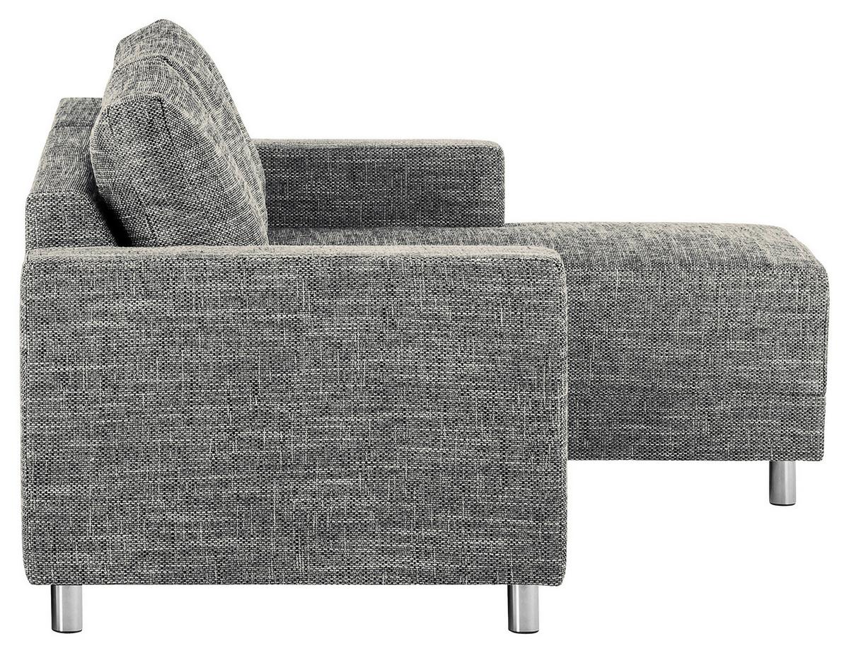 Ecksofa Grenwood Grau S: 200x144 cm - Chromfarben/Grau, Design, Textil (200/144cm) - MID.YOU