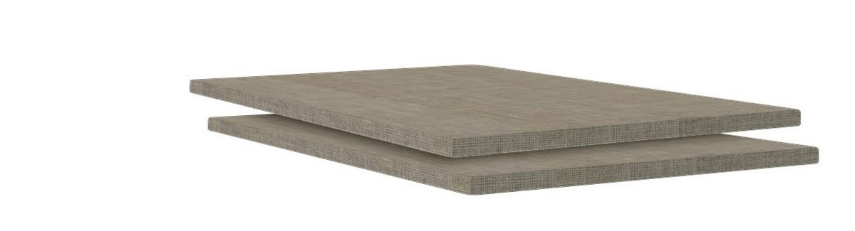 Einlegeböden 2er-set Schrank Unit 42,4x55 Cm Twist Dekor - Braun, MODERN, Holzwerkstoff (42,4/1,8/55cm) - Ondega