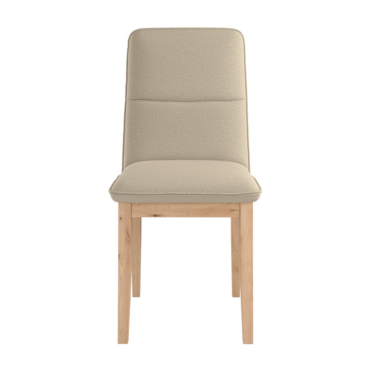 Vierfußstuhl Beluna Ii Webstoff Beige, B: 47cm - Eichefarben/Beige, KONVENTIONELL, Holz/Textil (47/91/44cm) - James Wood