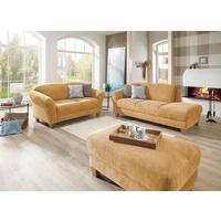 Récamiere Gotland V, Senfgelb B: 194 cm - Senfgelb/Naturfarben, KONVENTIONELL, Textil (194/84/91cm) - Sit & More