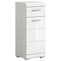 Unterschrank Scout Weiß Hg B: 37 cm - Weiß Hochglanz/Silberfarben, MODERN, Holzwerkstoff (37/88/31cm) - MID.YOU