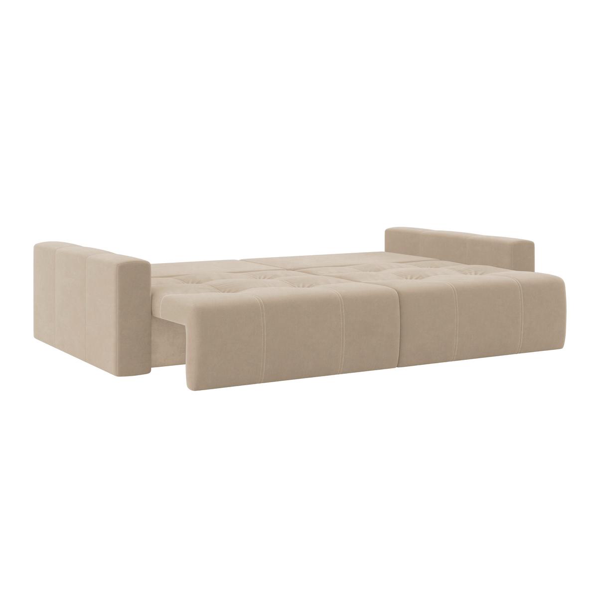 Big Sofa Mit Schlaffunktion Hanna B: 280 Cm Beige - Beige/Schwarz, MODERN, Textil (280/87/145cm)