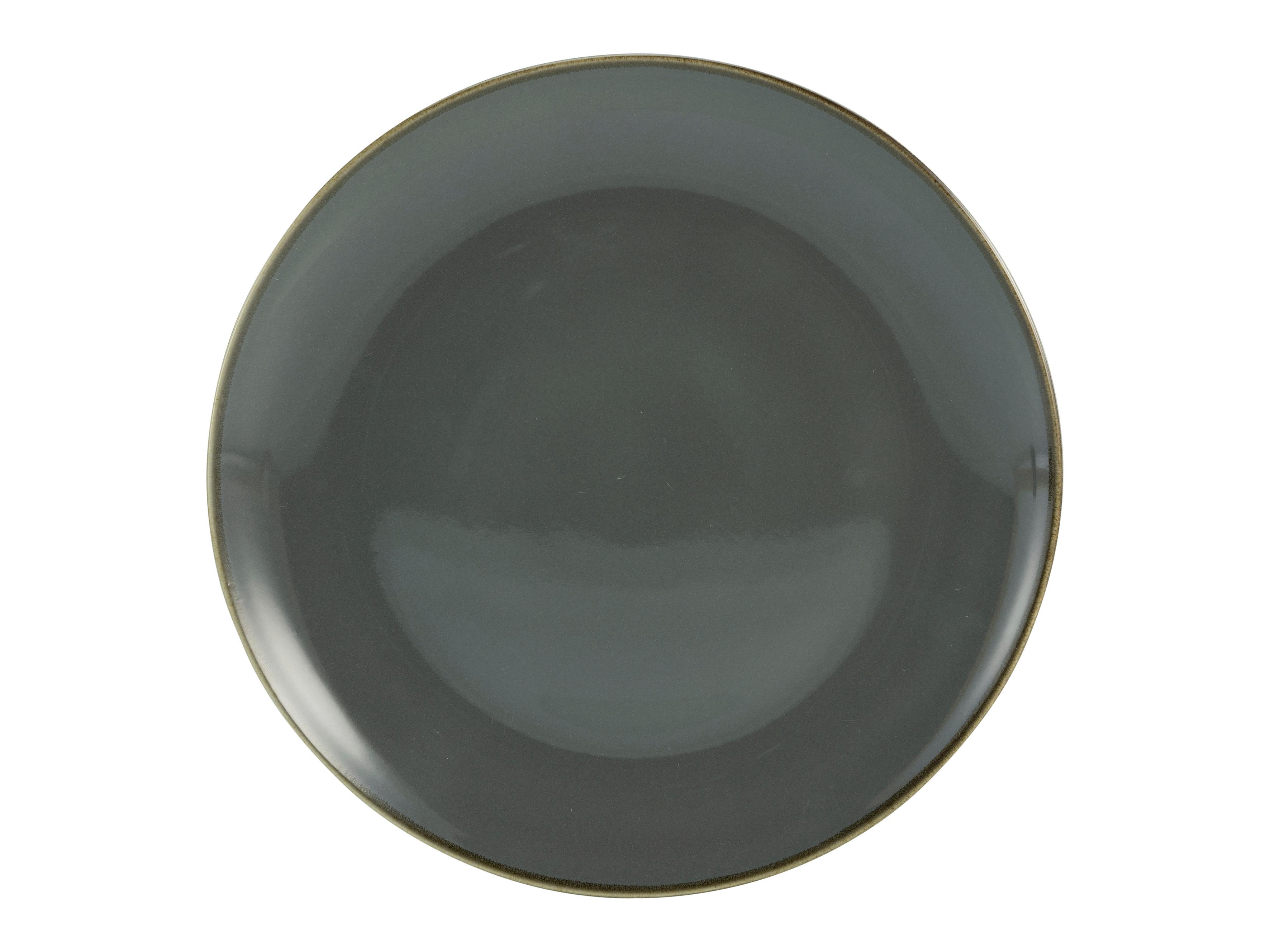 Talíř Jídelní Linen, Ø: 28cm - antracitová, keramika (28/28/3cm) - Premium Living