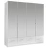 Drehtürenschrank Mit Spiegel + Laden 180cm Imago, Weiß - Weiß, KONVENTIONELL, Glas/Holzwerkstoff (180/199,5/58cm) - MID.YOU