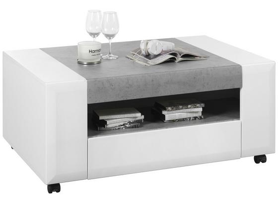 Couchtisch Toronto mit Fach in Betonoptik Hell - Hellgrau/Weiß, MODERN, Holzwerkstoff/Kunststoff (110/48,3/75cm) - Ombra Couchtisch Toronto mit Fach in Betonoptik Hell - Hellgrau/Weiß, MODERN, Holzwerkstoff/Kunststoff (110/48,3/75cm) - Ombra