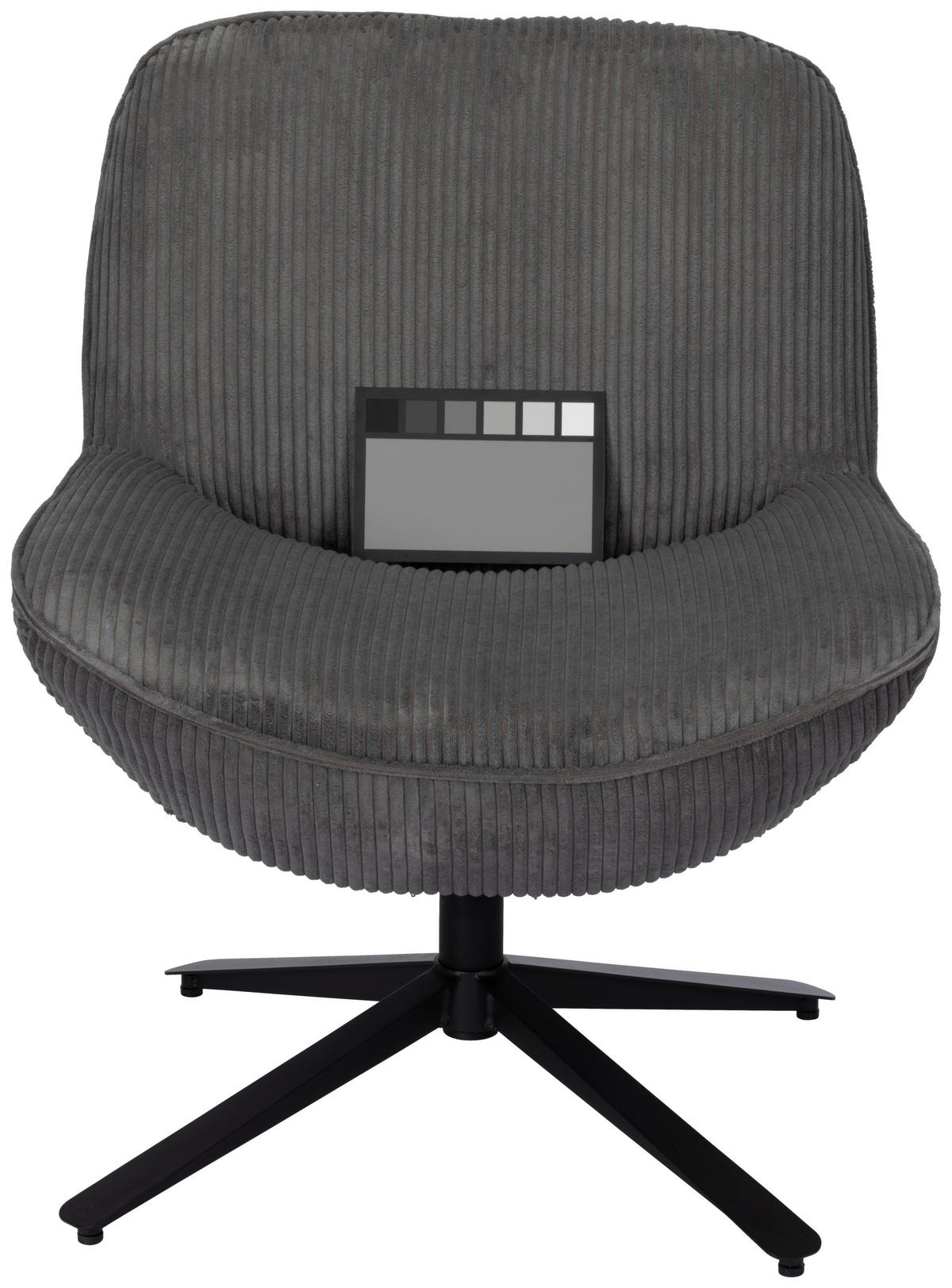 Relaxsessel Maro Grau B: 66 Cm - Schwarz/Grau, Basics, Textil/Metall (66/76/75cm) - Livetastic