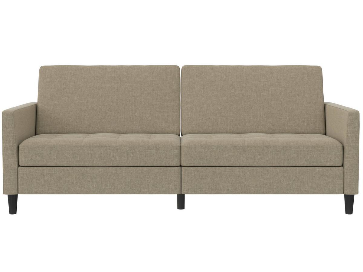 Schlafsofa Palermo Cappuccino, mit Schlaffunktion - Schwarz/Cappuccino, Basics, Textil (207/86/86cm) - Livetastic