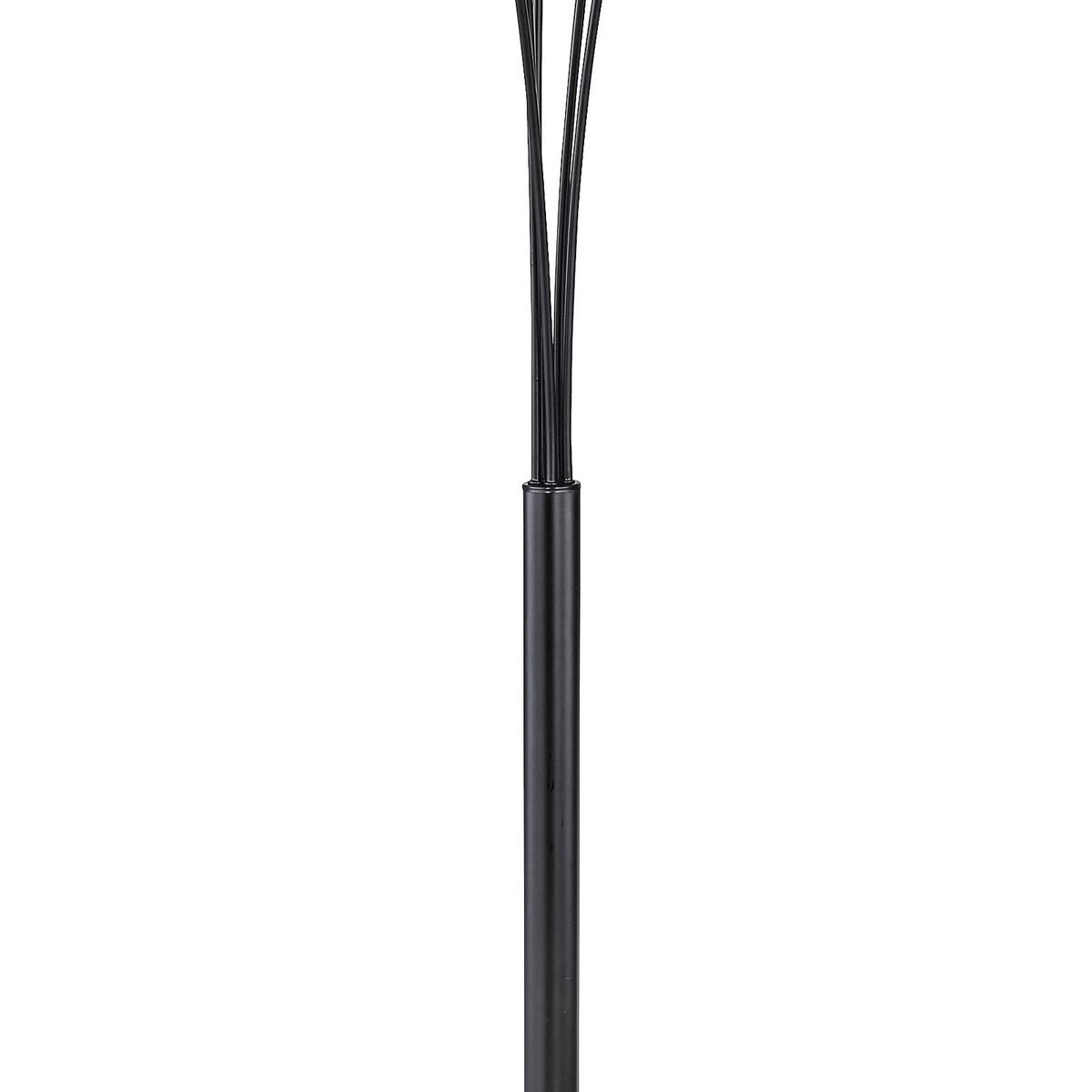 Stehlampe Koralia Schwarz/Goldfarben mit Schalter - Goldfarben/Schwarz, ROMANTIK / LANDHAUS, Kunststoff/Textil (74/70/204cm) - James Wood