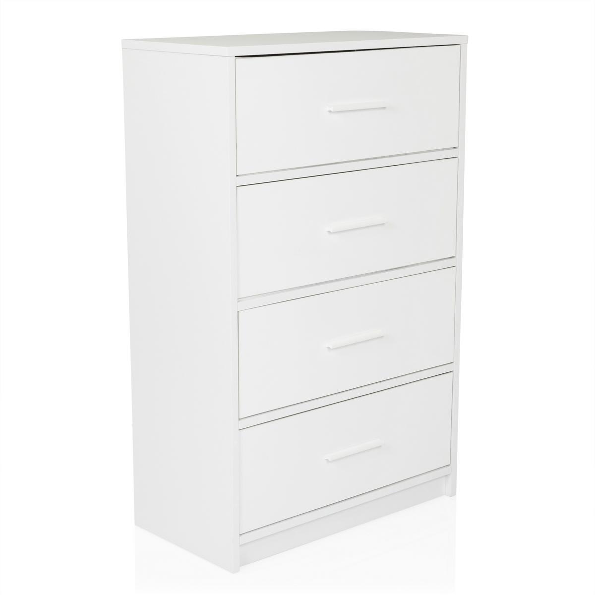 Kommode Estoria Weiß B: 58 cm - Weiß, KONVENTIONELL, Holzwerkstoff (58/91,5/30cm) - MID.YOU