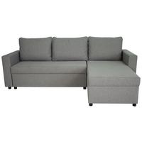 Rohová sedačka ZAP, oboustranná, šedá - šedá/černá, Moderní, dřevo/textil (226/148cm) - Based