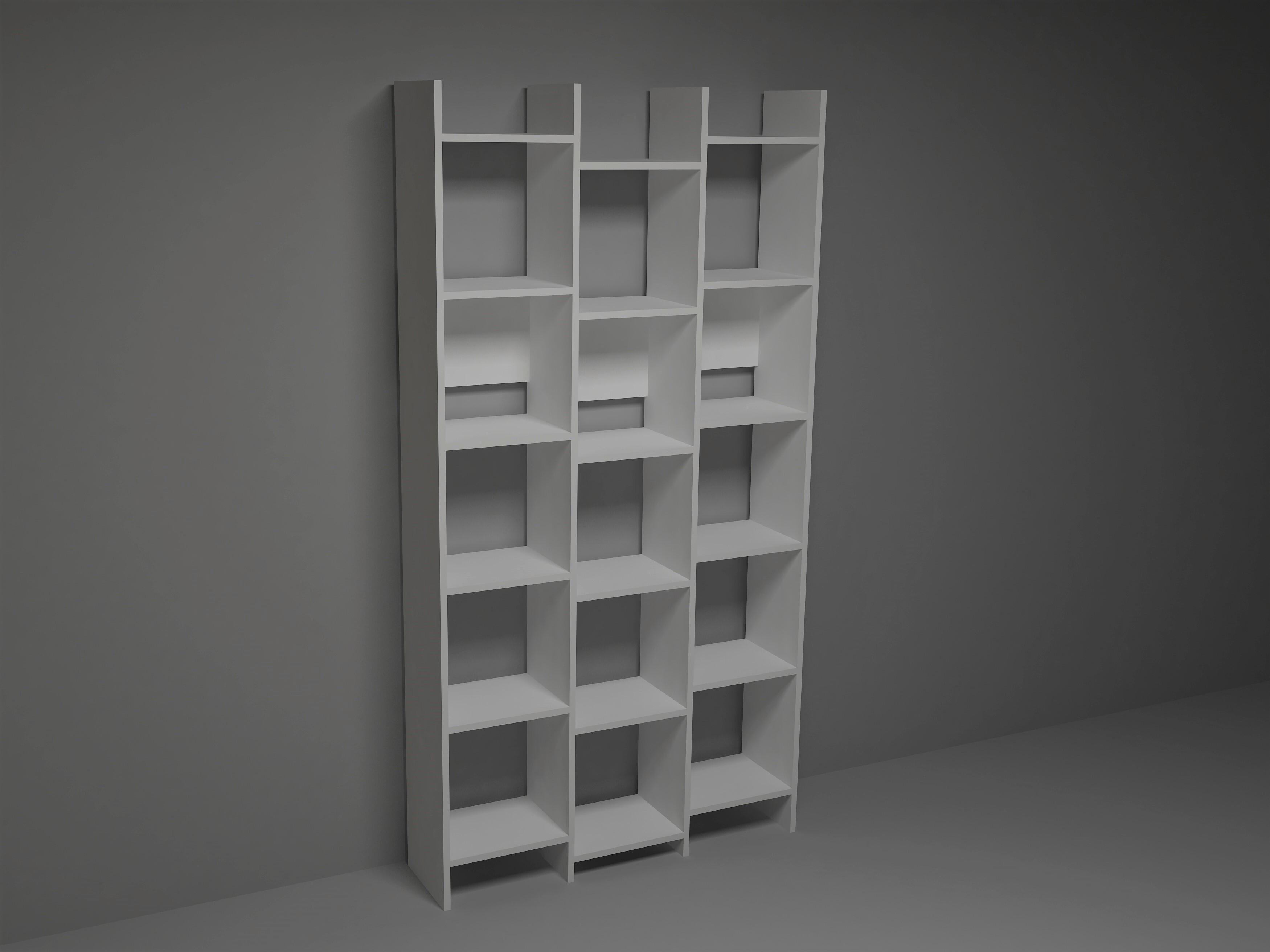 REGÁL INSIDE - bílá, Moderní, kompozitní dřevo (96.1/186/25cm) - Xora