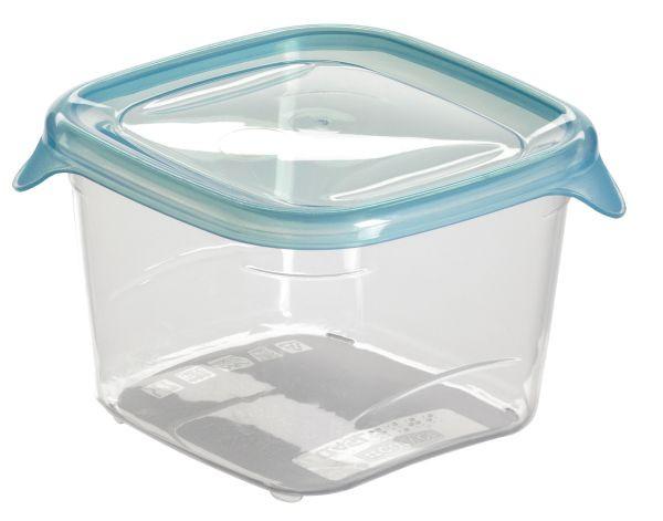 Ételtároló Edény 0,45l - kék/átlátszó, Konventionell, műanyag (10,5/7/10,5cm)