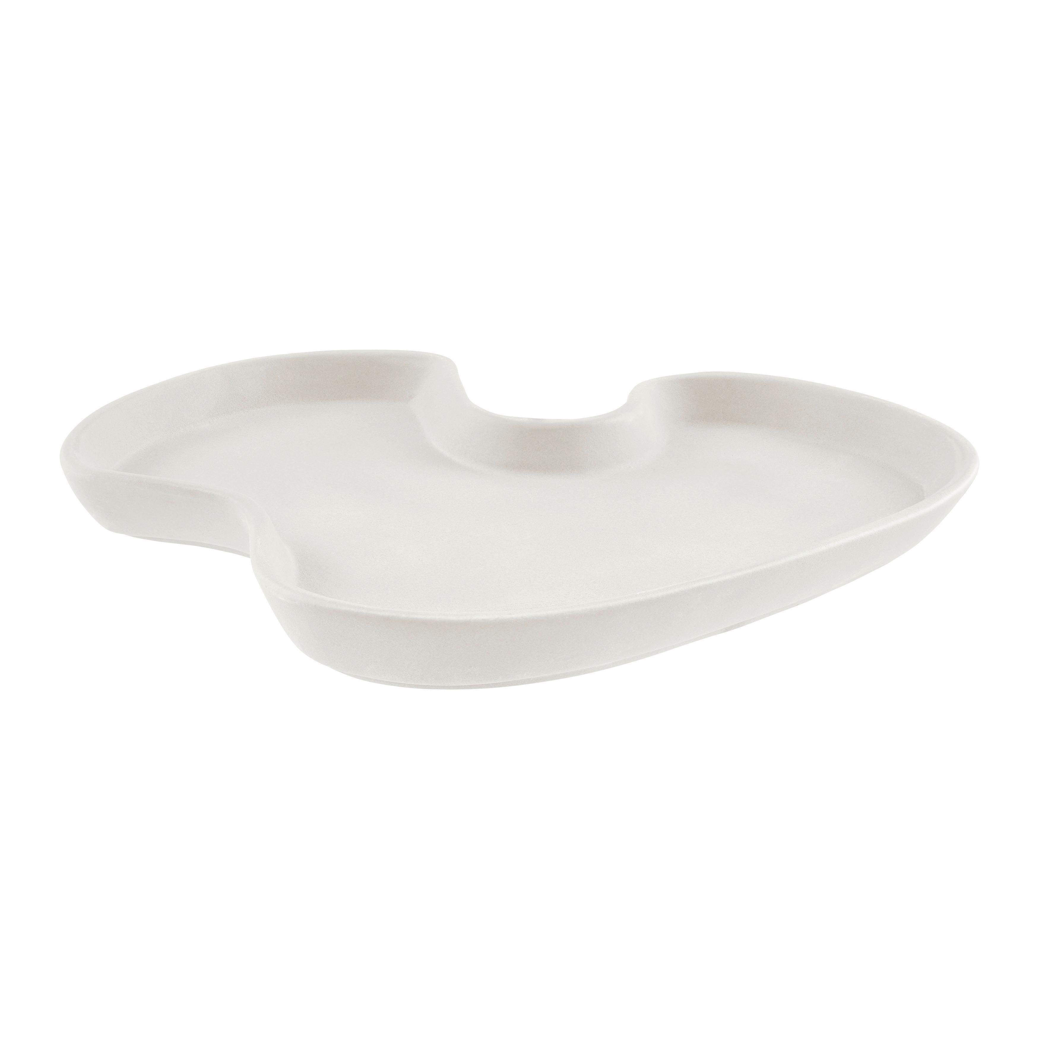 DEKORAČNÍ TALÍŘ LYA - bílá, Konvenční, keramika (24/3/21.5cm) - Modern Living