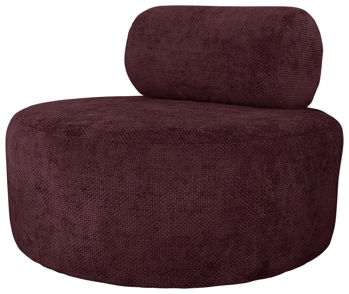 Relaxsessel Moss Bordeaux B: 88 Cm - Bordeaux/Schwarz, Basics, Textil (88/70/88cm) - Livetastic