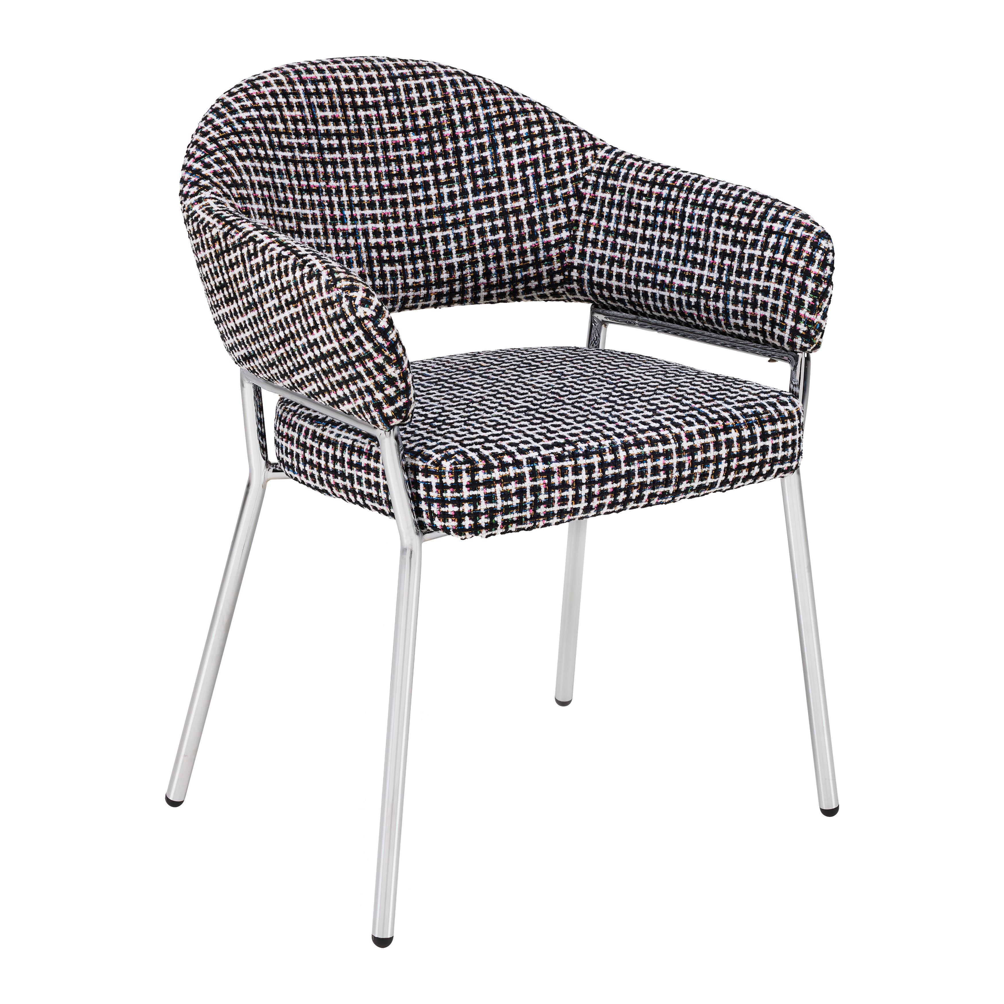 KŘESLO COCO -TREND- - barvy chromu/vícebarevná, Moderní, kov/textil (60/60/60cm) - Premium Living