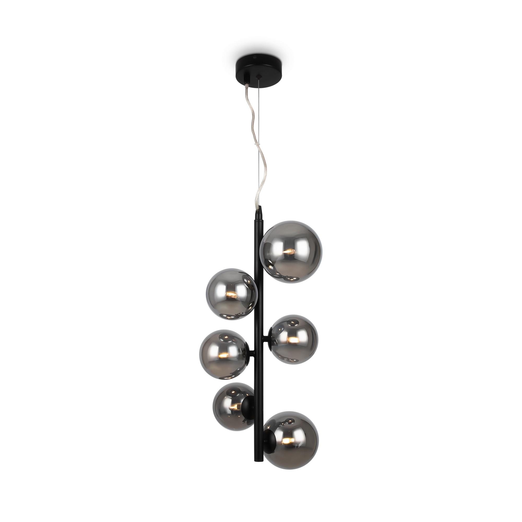 Pendelleuchte Dallas - Schwarz/Grau, Trend, Glas/Metall (29/170cm) - MAYTONI