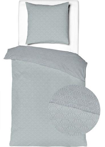 POSTEĽNÁ BIELIZEŇ SHELL, ca. 90x70/140x200 cm - sivá, textil (140/200cm) - Mömax