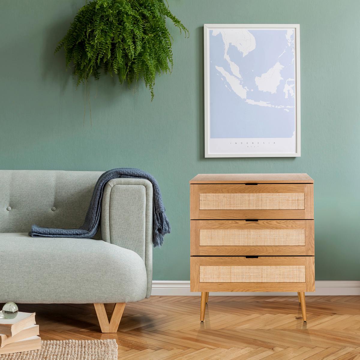 Kommode Boheo Eichefarben B: 80 Cm - Eichefarben, MODERN, Holzwerkstoff (80/90/40cm) - MID.YOU