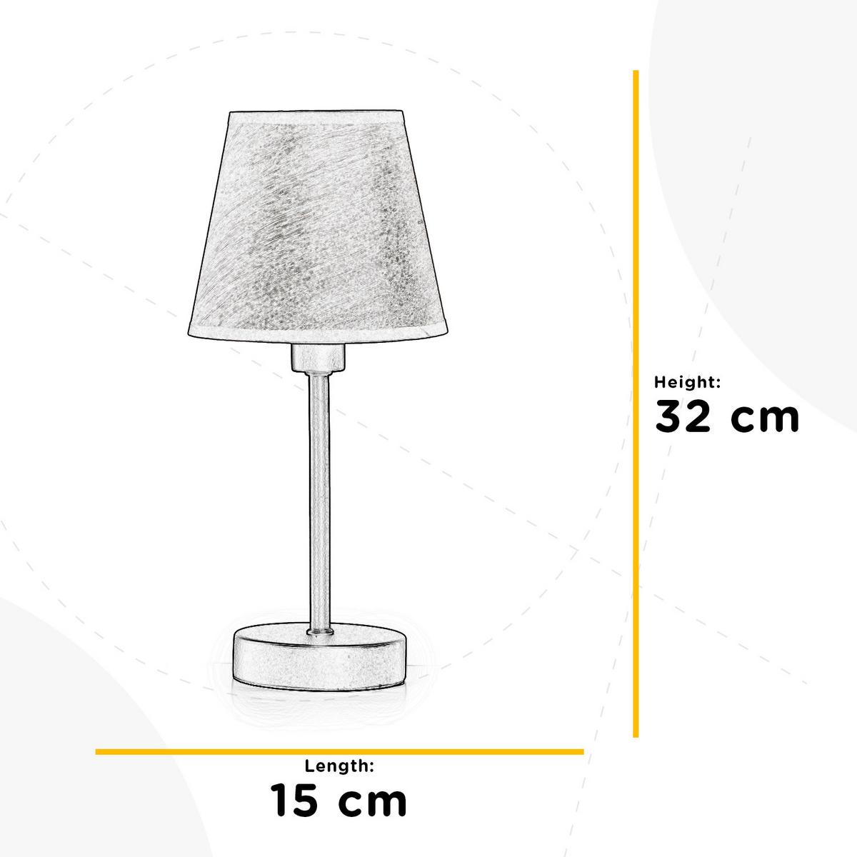 Tischleuchte 5067/l - Eichefarben/Schwarz, KONVENTIONELL, Textil/Metall (15/32cm)