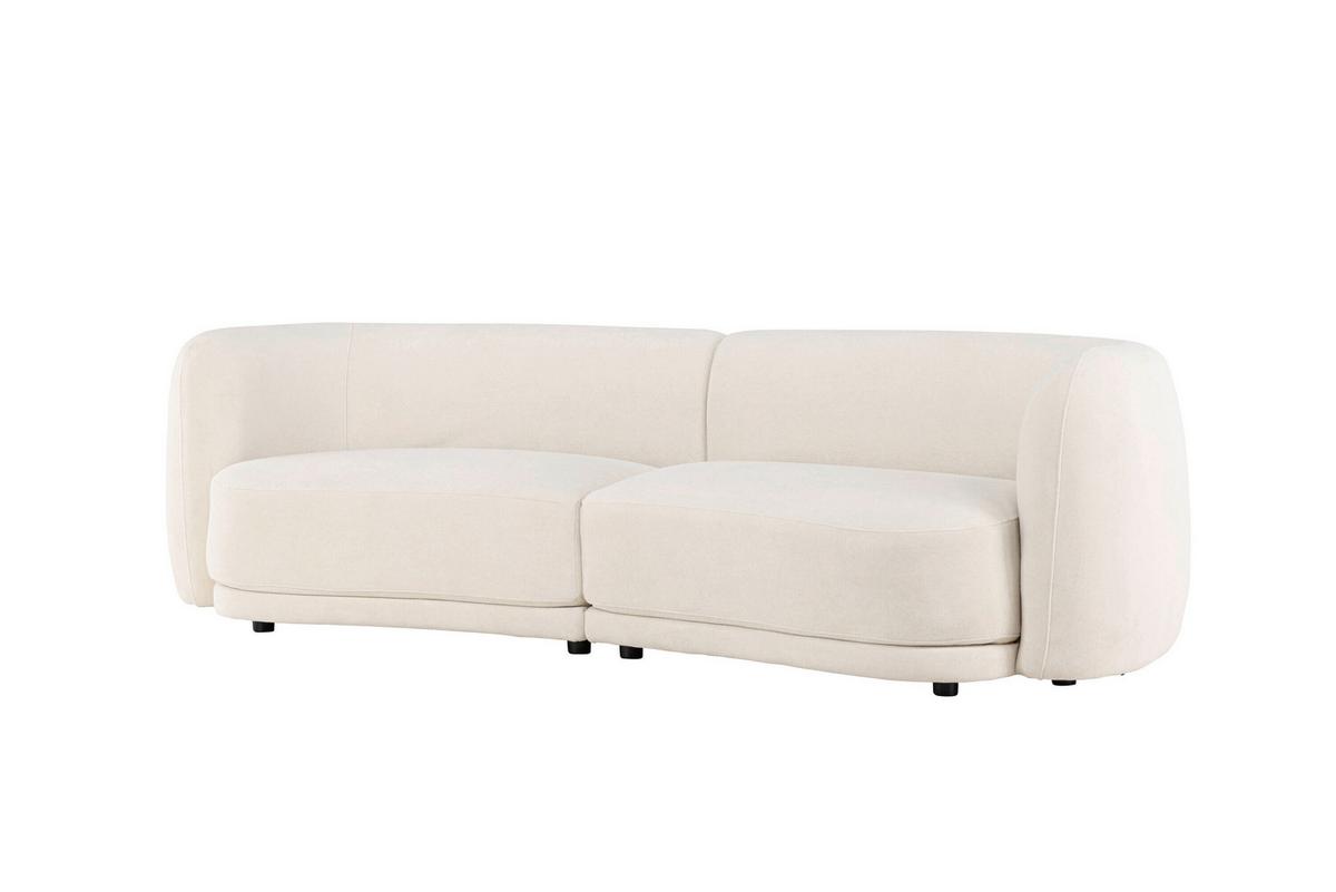 2-SITZER-SOFA Cielo Weiß B: 268cm - Weiß, MODERN, Textil/Metall (268/80/91cm) - Livetastic