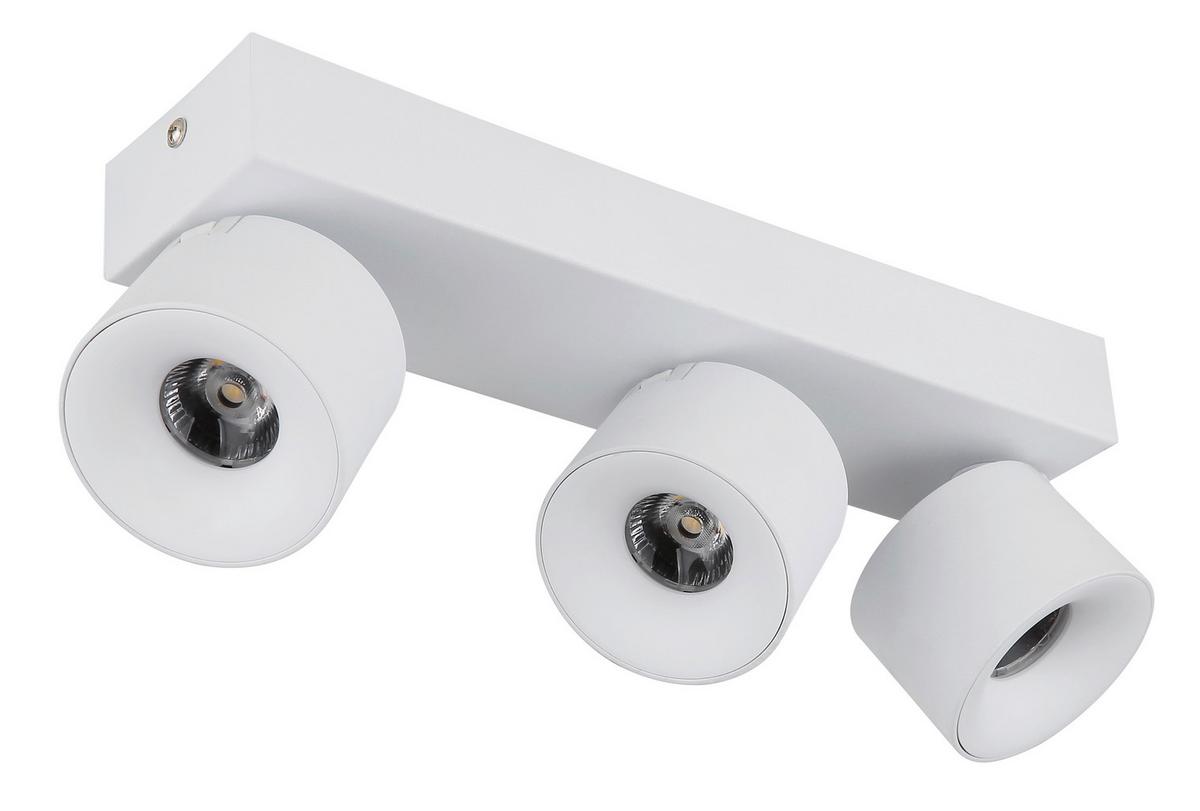 LED-Strahler 56961-3w - Transparent/Weiß, Design, Kunststoff/Metall (33/7,2/12cm) - Globo