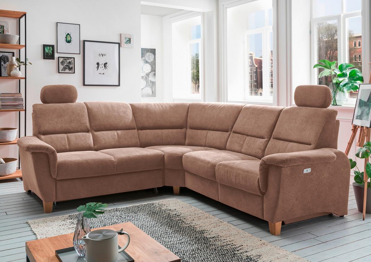 Ecksofa Parole Hellbraun S:238/241 cm - Wildeiche/Hellbraun, KONVENTIONELL, Textil (238/241cm) - Livetastic