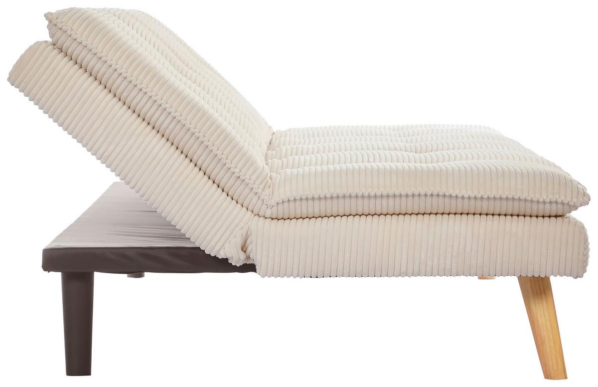 Schlafsofa Passau Weiß B: 181 cm - Schwarz/Weiß, Basics, Holz/Textil (181/77/92cm) - P & B
