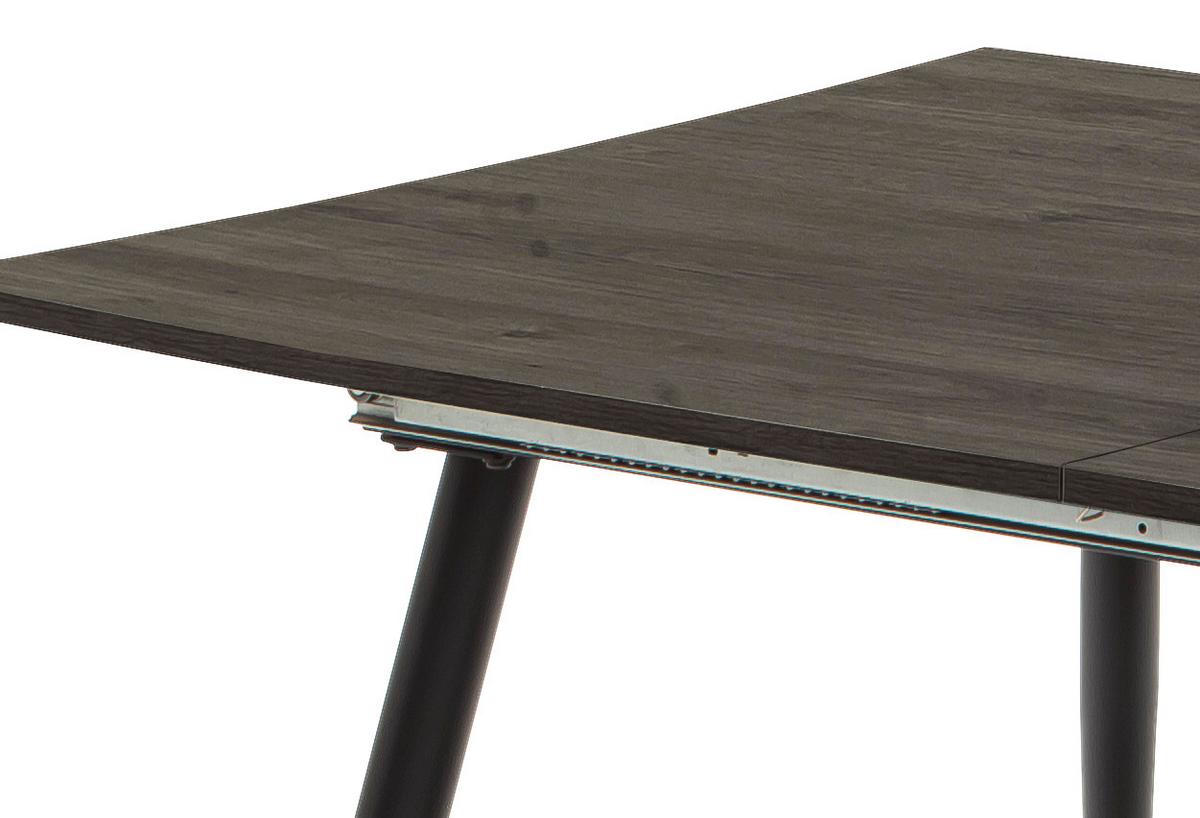 Esstisch Ausziehbar Barbuda Lxb: 160x90cm Nachteiche Dekor - Eichefarben/Schwarz, MODERN, Holzwerkstoff/Metall (160-200/90/76cm) - MID.YOU