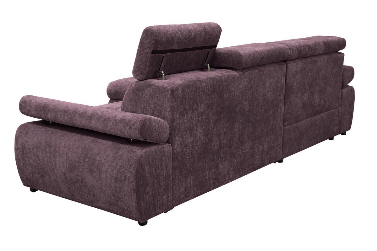 Rohová sedačka VEGAS, ľavá, černicová ženilka - čierna/černicová, Design, drevo/textil (173/294cm)