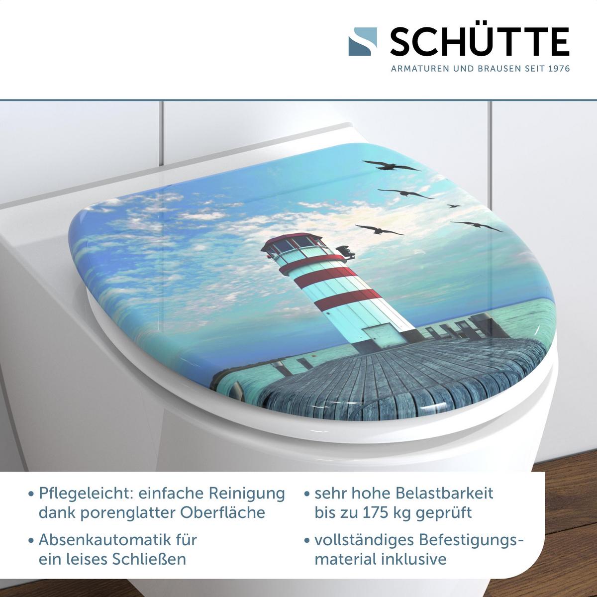 Wc-sitz Multicolor Mit Leuchtturmmotiv B: 45 Cm - Multicolor, Design, Kunststoff (44,8/5,5/37,3cm) - Schütte
