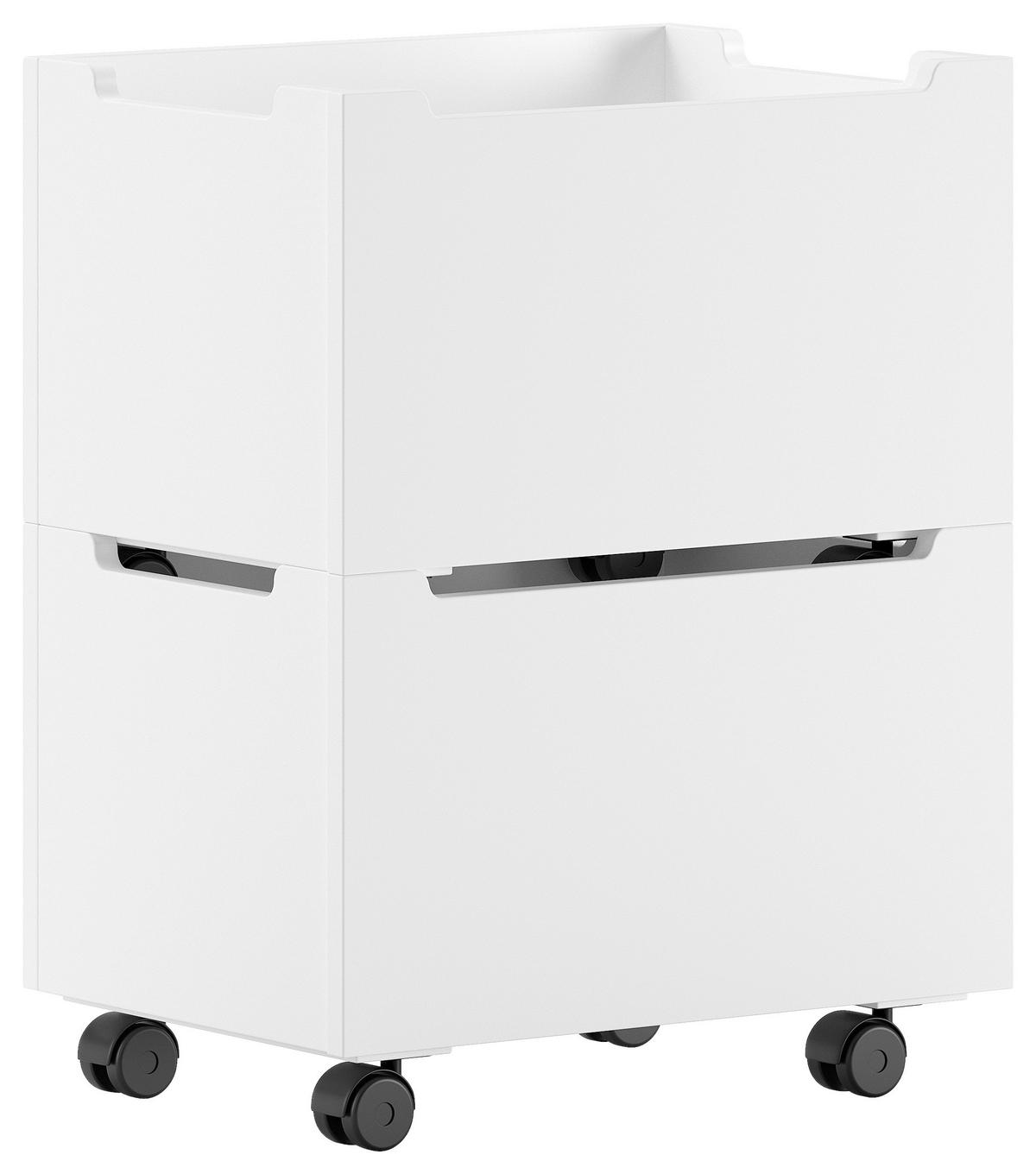 BETTSCHUBKASTEN Forrest Weiß B: 57cm - Weiß, MODERN, Holz (57/32,5/40cm) - Vipack
