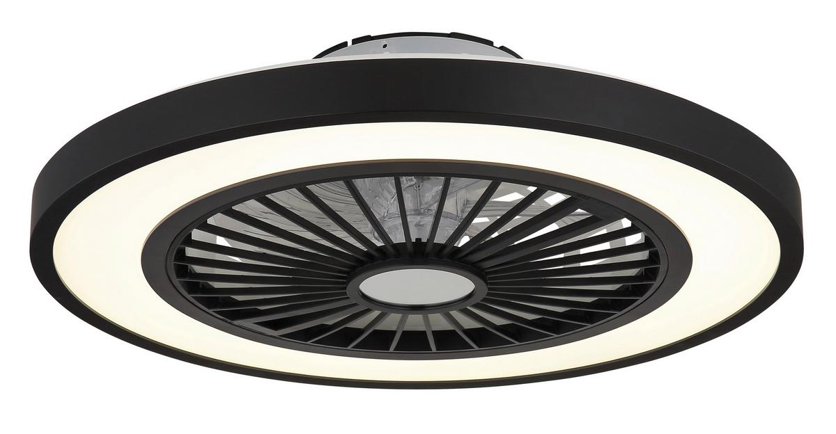Mennyezeti Ventilátor 03653 - fekete/áttetsző, Konventionell, műanyag/fém (54/15,9cm) - Globo