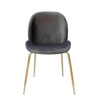 Sada stoličiek sivá - sivá/mosadzná, Modern, kov/plast (47/90/59cm) - Kayoom