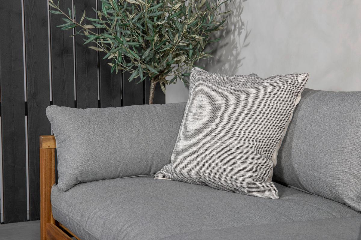 Loungesofa Marion - Grau/Akaziefarben, KONVENTIONELL, Holz/Textil (185/56/92cm) - Gardenson