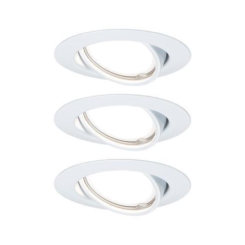 LED-Deckenleuchte Ø 9 cm 3er-Set Spot Schwenkbar - Weiß, Basics, Metall (9cm) - Paulmann