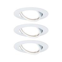 LED-Deckenleuchte Ø 9 cm 3er-Set Spot Schwenkbar - Weiß, Basics, Metall (9cm) - Paulmann