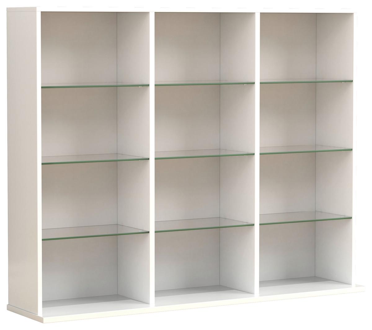 Regal Zilas Weiß B: 102 Cm - Weiß, Design, Glas/Holzwerkstoff (102/82/23cm) - MID.YOU