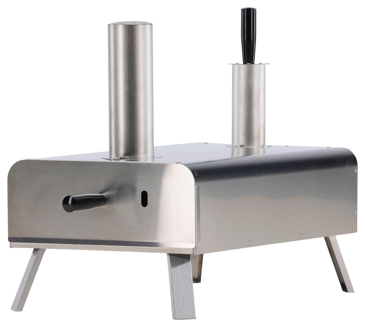 Pizzaofen Digos Silberfarben - Silberfarben, KONVENTIONELL, Metall (85.8/49.9/37cm) - Gardenson