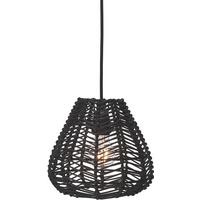 Hängeleuchte 432403-Bt02 Adelle - Schwarz, Natur, Naturmaterialien (24/25/24cm)