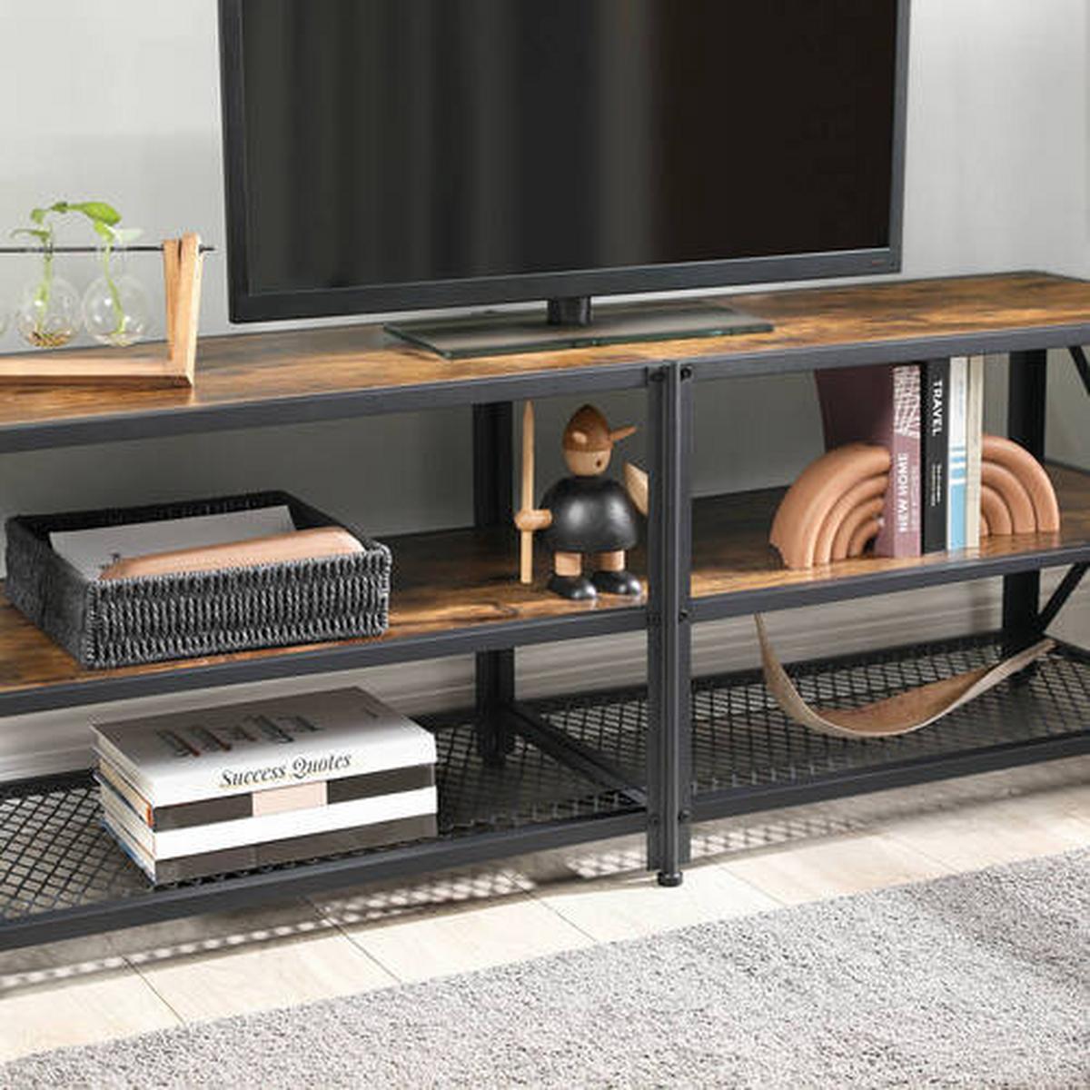 Lowboard B: 140 cm Braun/Schwarz - Schwarz/Braun, Trend, Holzwerkstoff/Metall (140/52/39cm) - Boxxx