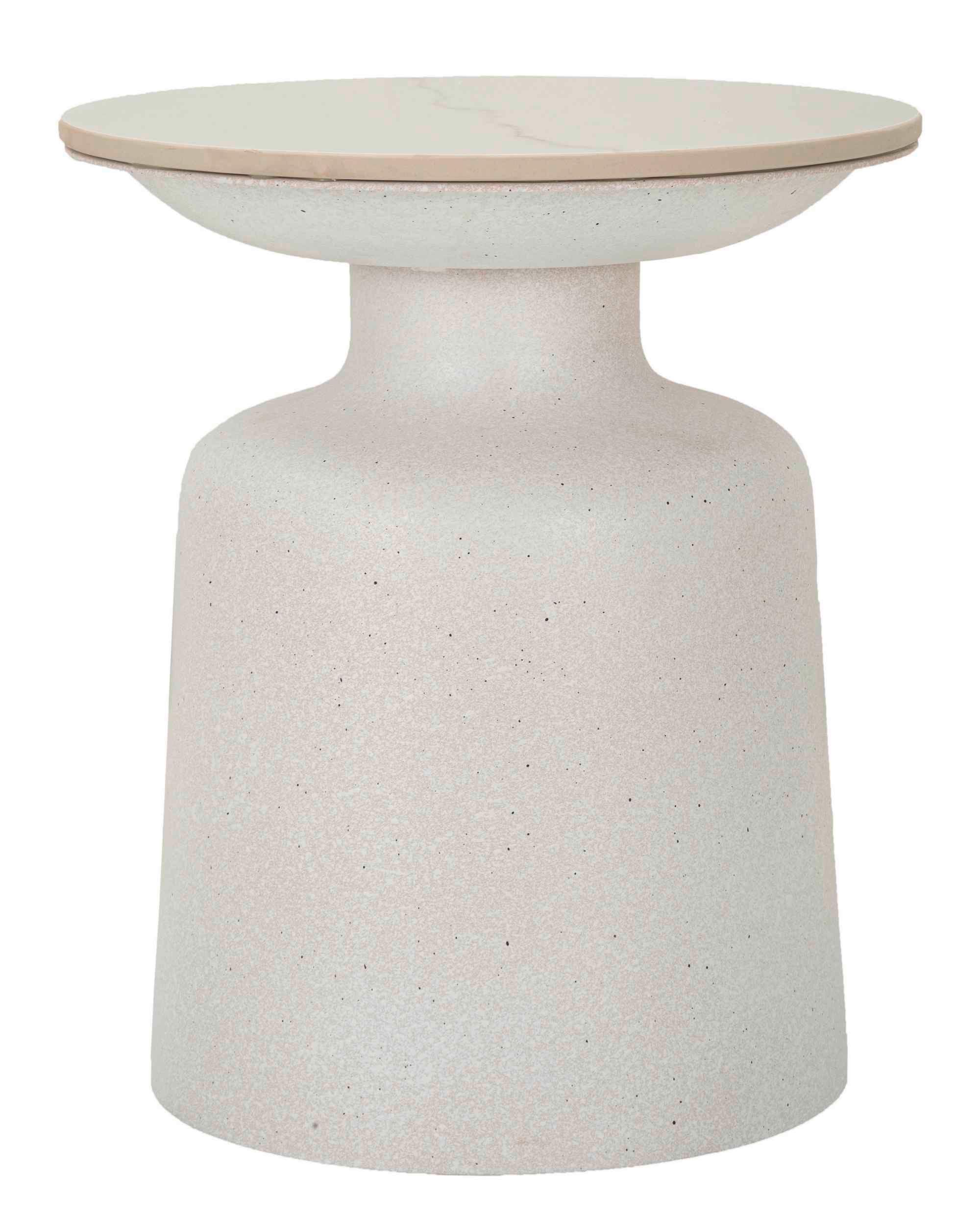 Couchtisch White Fush Weiß B: 40 cm - Weiß, Basics, Keramik/Metall (40/47/40cm)