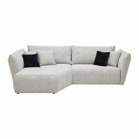 Sedací souprava BONNY, levá, béžová / černá, 5x polštář - černá/béžová, Moderní, textil (193/85-105/300cm) - Premium Living