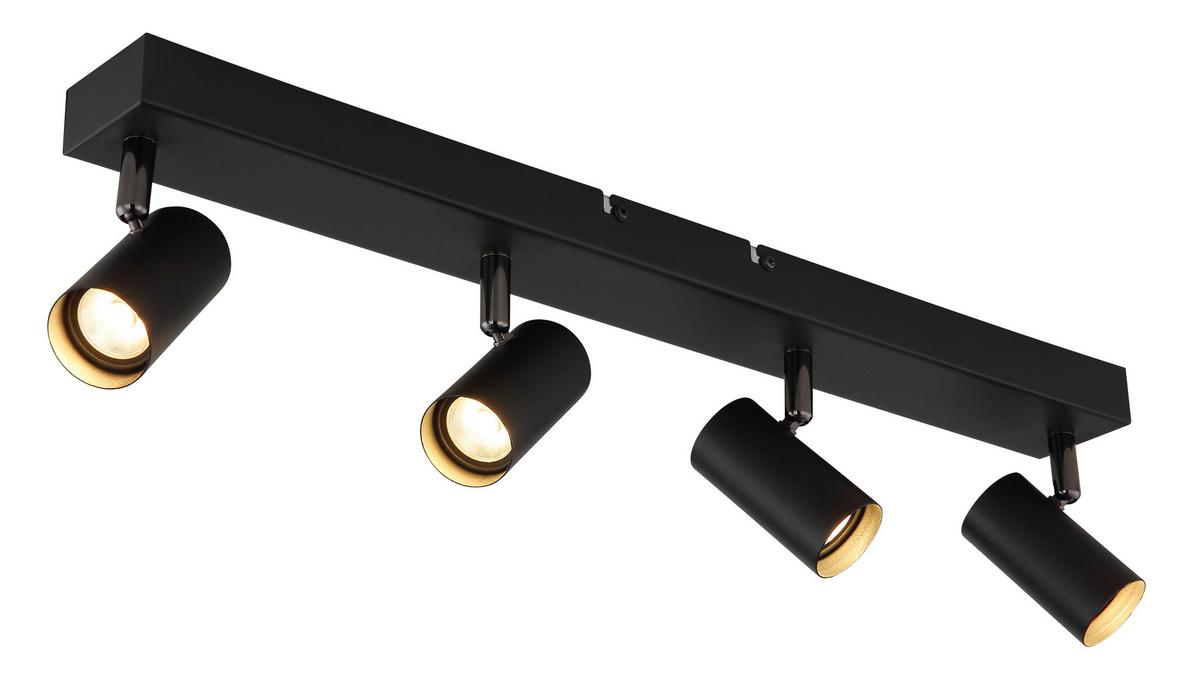 LED-Strahler 3000k, 21w - Schwarzchrom/Schwarz, Design, Metall (56/6/11cm) - Globo