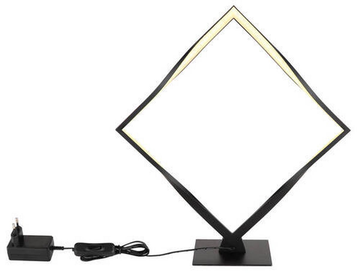 LED-Tischleuchte 67213t - Opal/Schwarz, Design, Kunststoff/Metall (42/14/44,5cm) - Globo