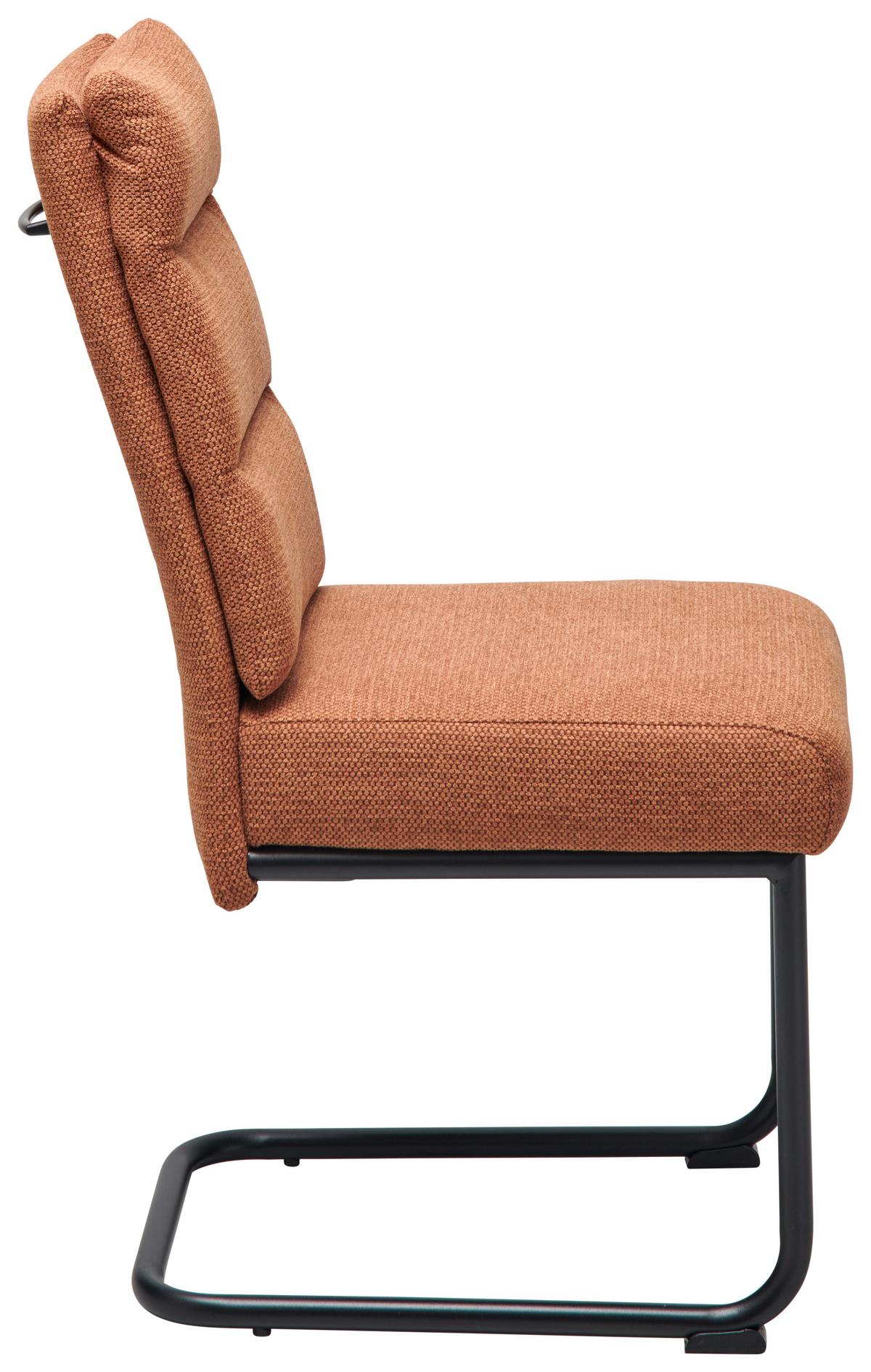 Schwingstuhl Hilal - Hellbraun/Schwarz, LIFESTYLE, Holz/Textil (45/94/62cm) - MID.YOU