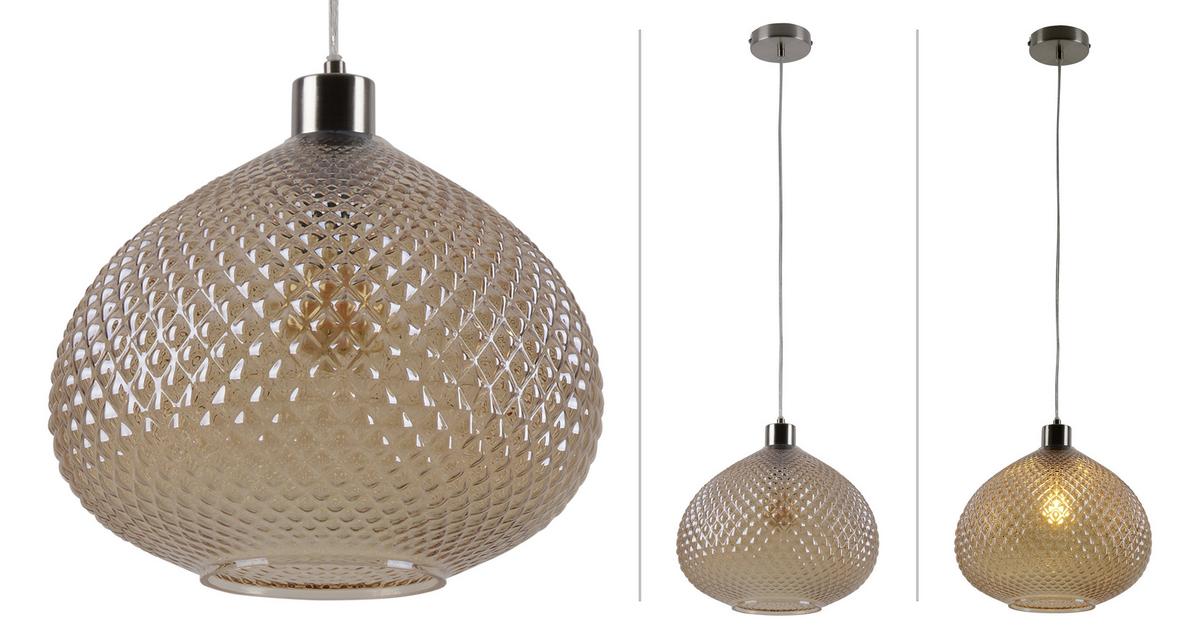 Hängeleuchte Surrat H: 130 cm 1-Flammig, Orientdesign - Braun, Design, Glas/Kunststoff (29/130cm) - Näve