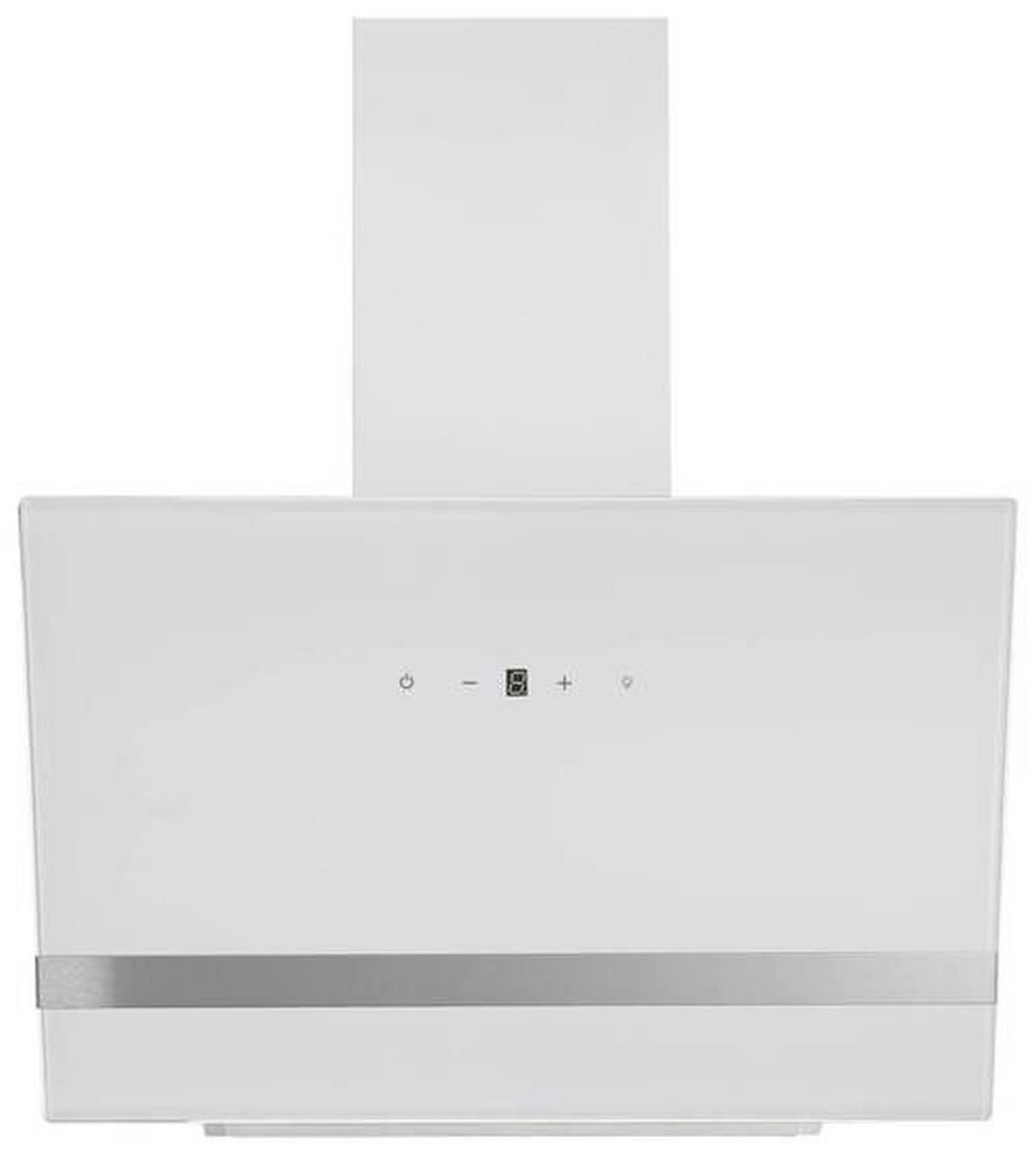 Kopffreihaube Respekta Hera Metall/Glas Weiß B: 59,5cm Led - Weiß, Trend, Glas/Metall (59,5/74,2-109,2/38,5cm) - Respekta
