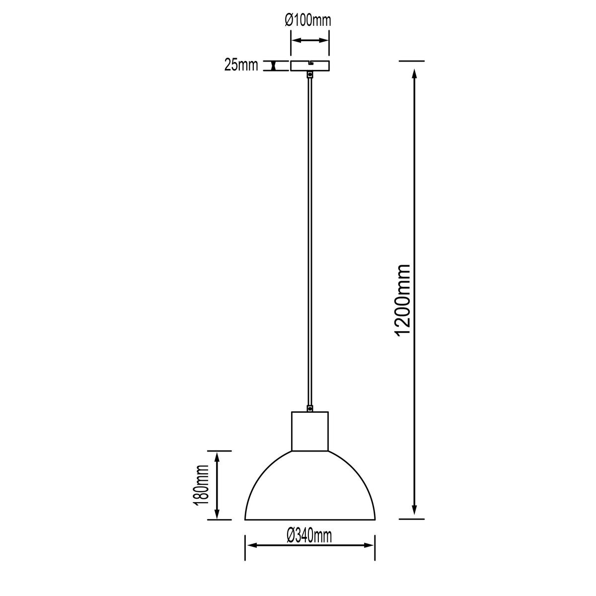 Pendelleuchte 99709/75 Daintree - Naturfarben/Weiß, Basics, Holz/Metall (34/120cm) - Brilliant